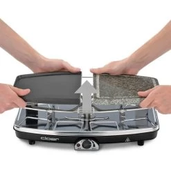 Cloer Raclettegrill 6435 Mit Naturstein Und Aluminium-Druckgussplatte -Küche Geschäft Cloer Raclettegrill 6435 mit Naturstein und Aluminium Druckgussplatte@@1675960 5